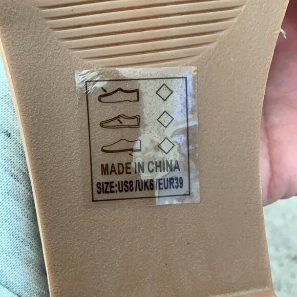 Qupid Braided Blush Slide Sandal Sz 8 - NWOT - Picture 4 of 5